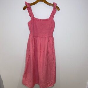 Aritzia‎ Wilfred Pink Reminisce Dress Size Large Organic Cotton MSRP $148